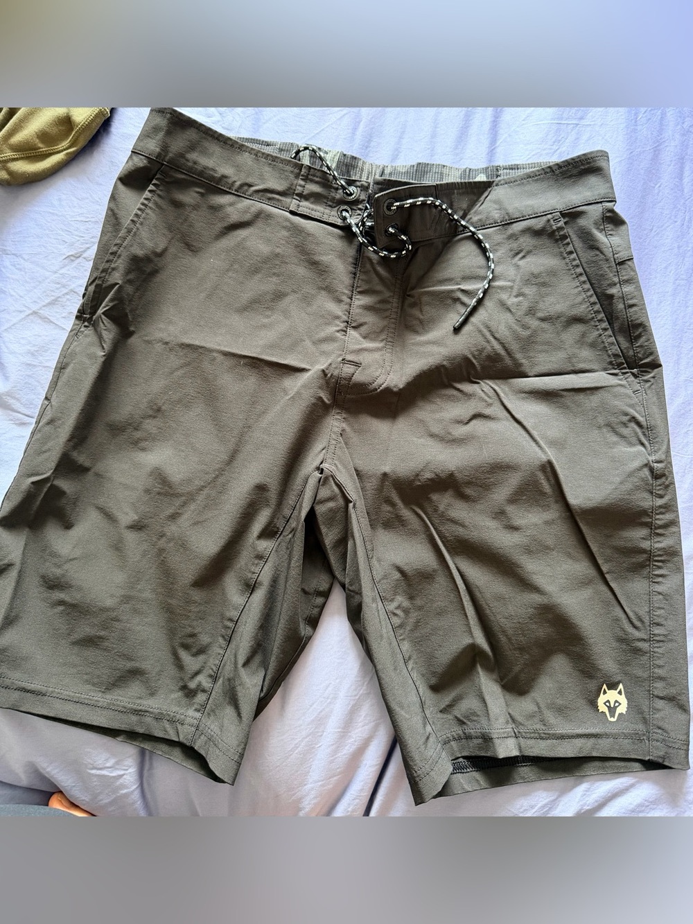 Greyson Men's Black Green Board Shorts with Drawstring/ Swim trunks
